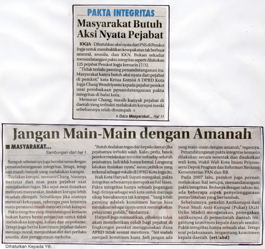 Kliping jogja terbaru